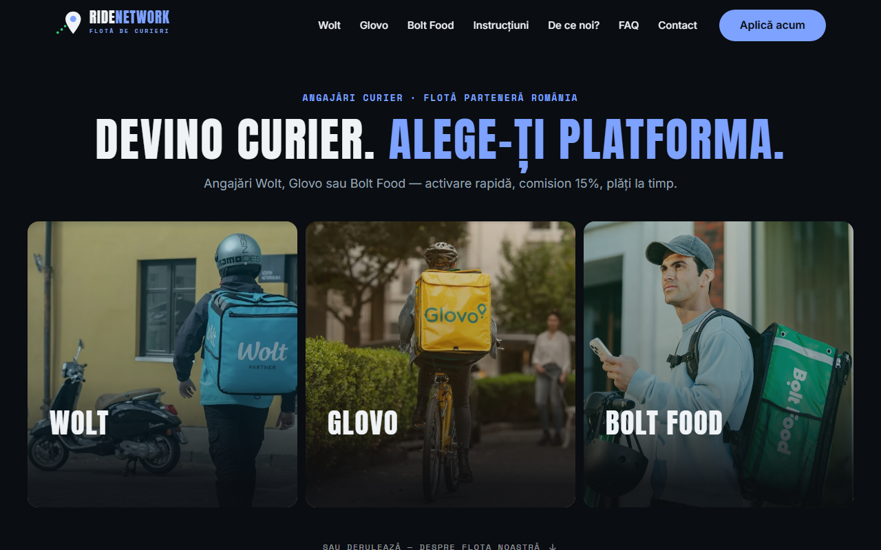Ride Network — Site de recrutare